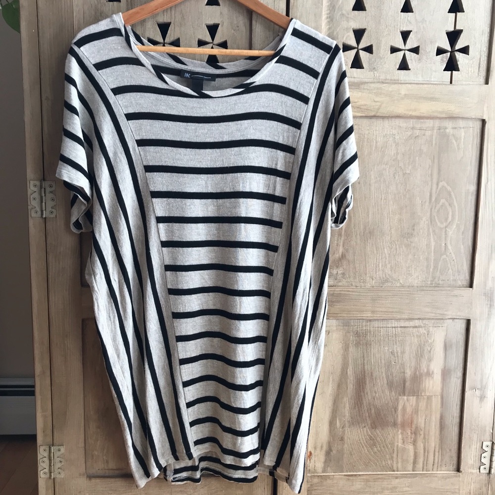 INC Dolman Sleeved Striped Tunic